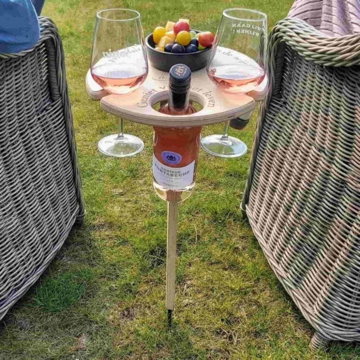 Foldable Picnic Table with Wine Rack - Foldable Picnic Table - Wild Eye Vision