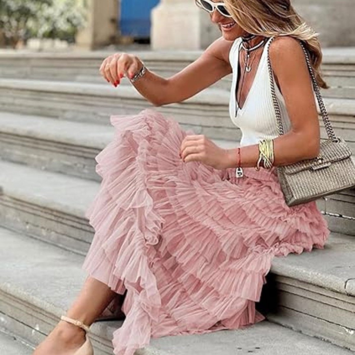 Layered Tulle Maxi Skirt - Skirt - Wild Eye Vision