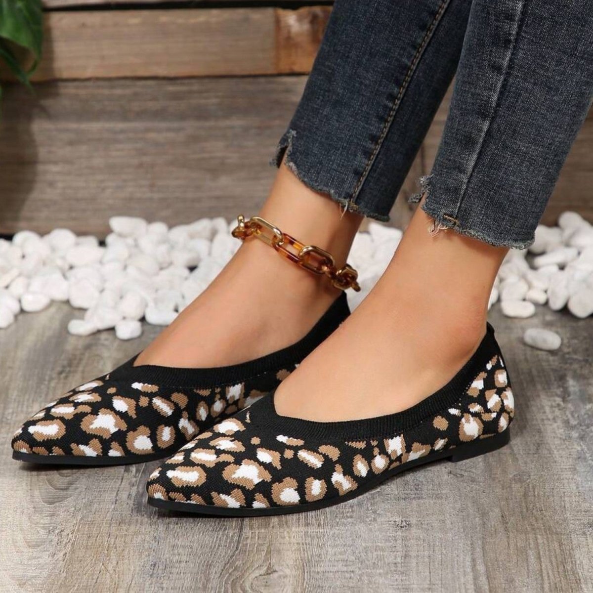 Leopard Print Comfort Flats - Orthopedic Slippers - Wild Eye Vision