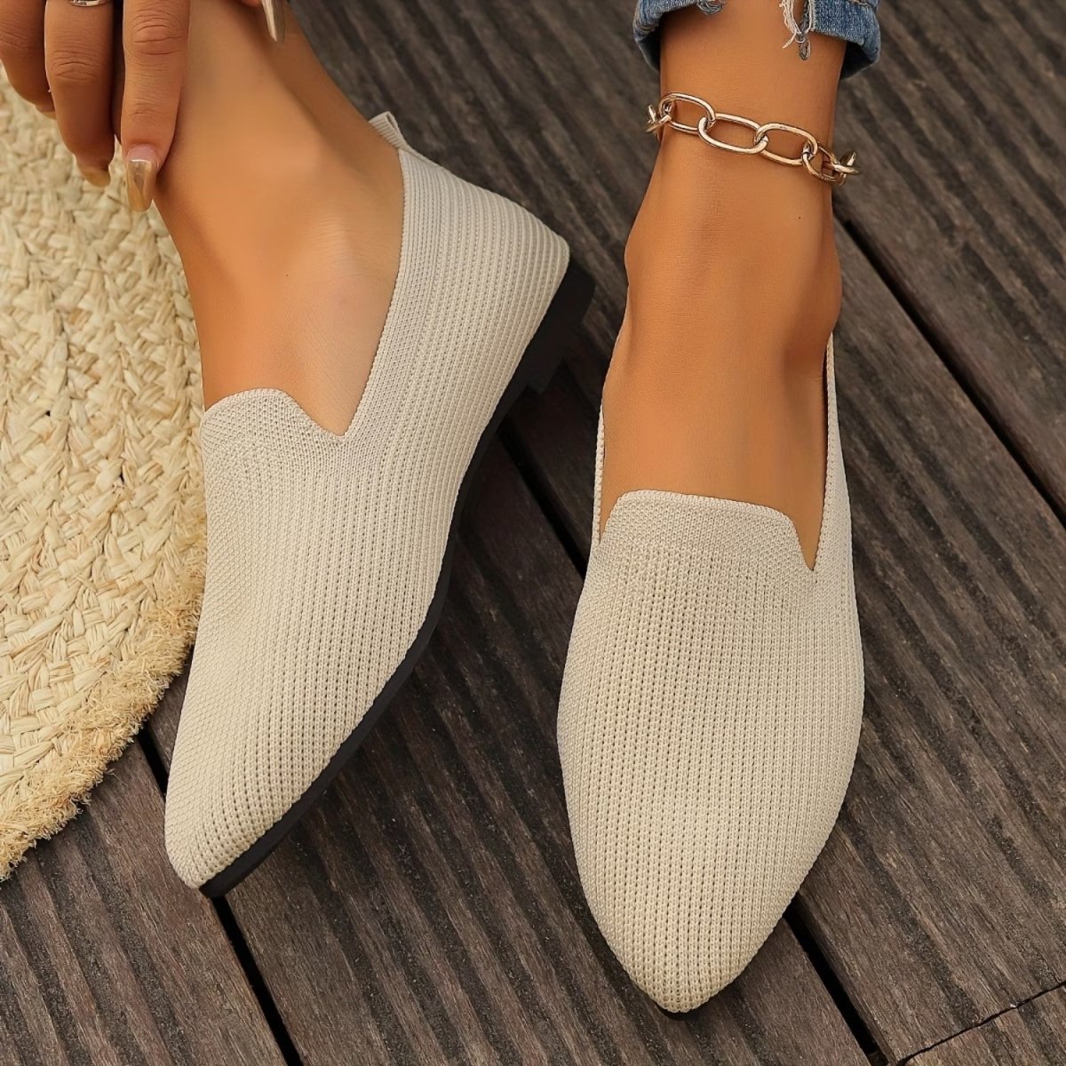 Lightweight Knit Slip On Flats - Orthopedic Slippers - Wild Eye Vision