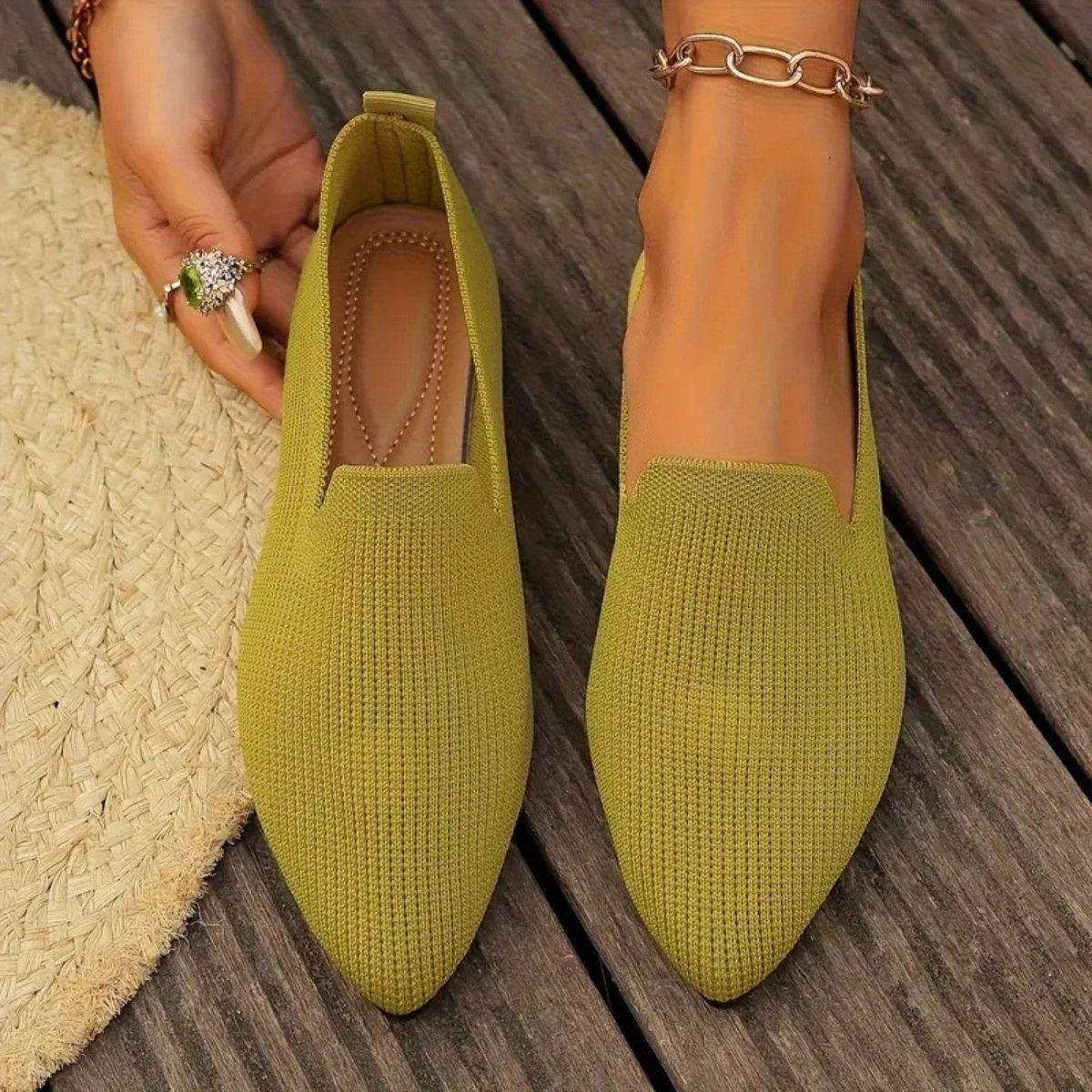 Lightweight Knit Slip On Flats - Orthopedic Slippers - Wild Eye Vision