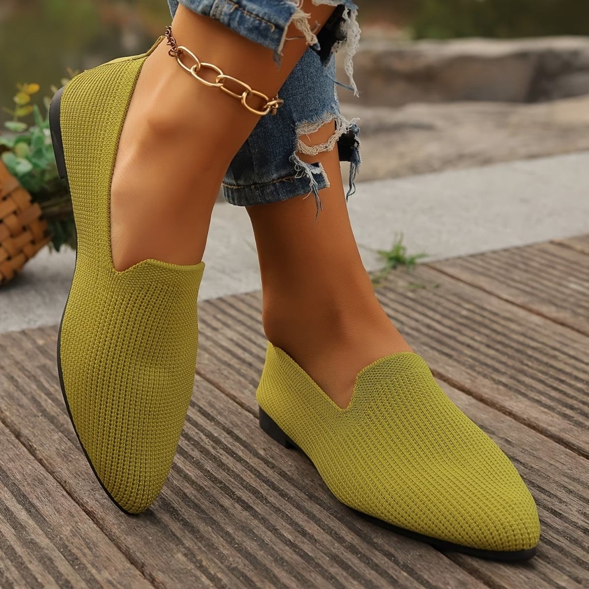 Lightweight Knit Slip On Flats - Orthopedic Slippers - Wild Eye Vision