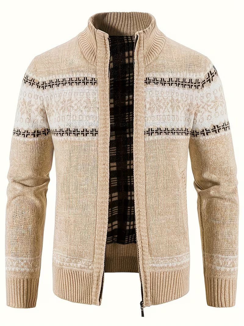 Men’s Fleece Lined Knit Cardigan - Wild Eye Vision