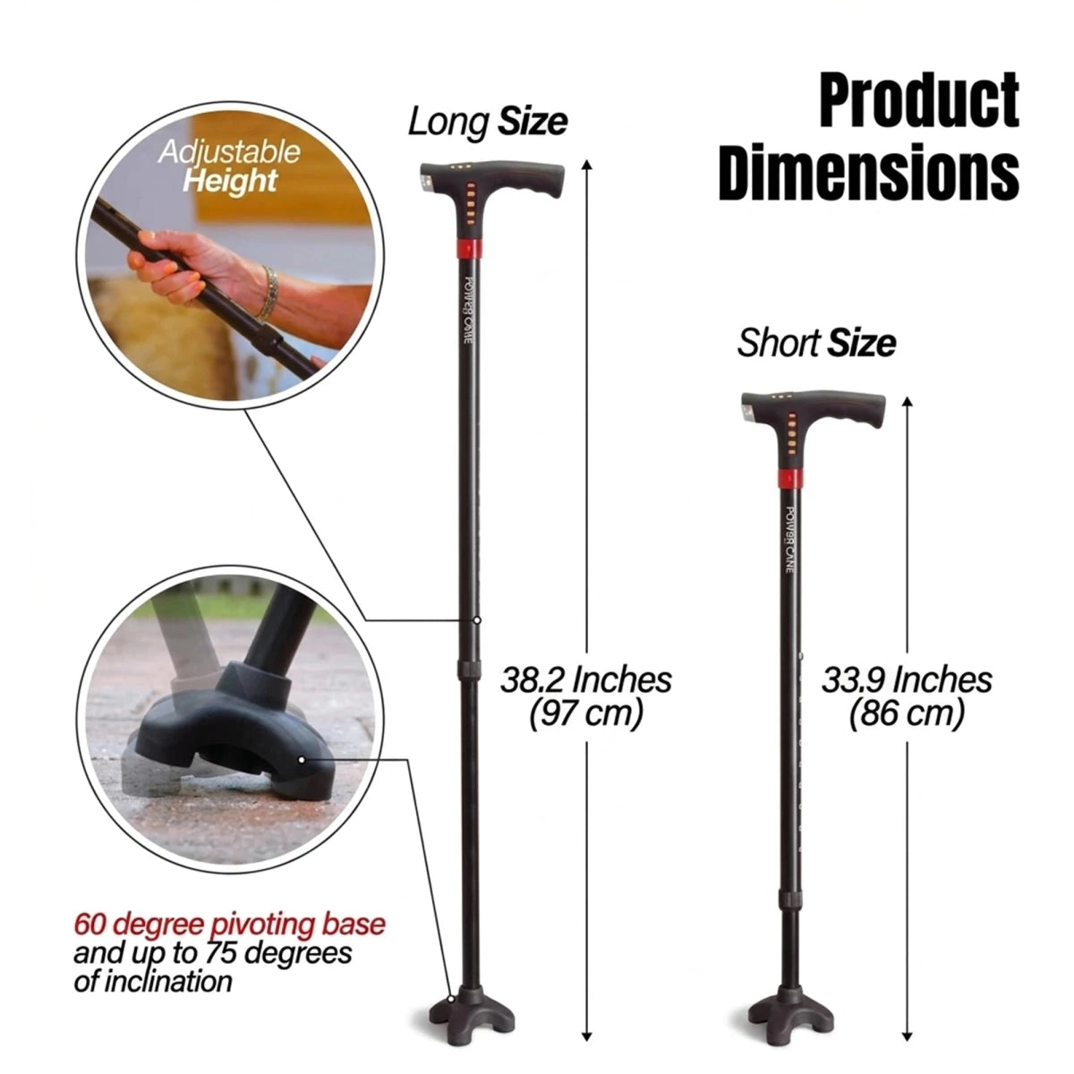 Multi - Functional LED Folding Cane - Folding Cane - Wild Eye Vision