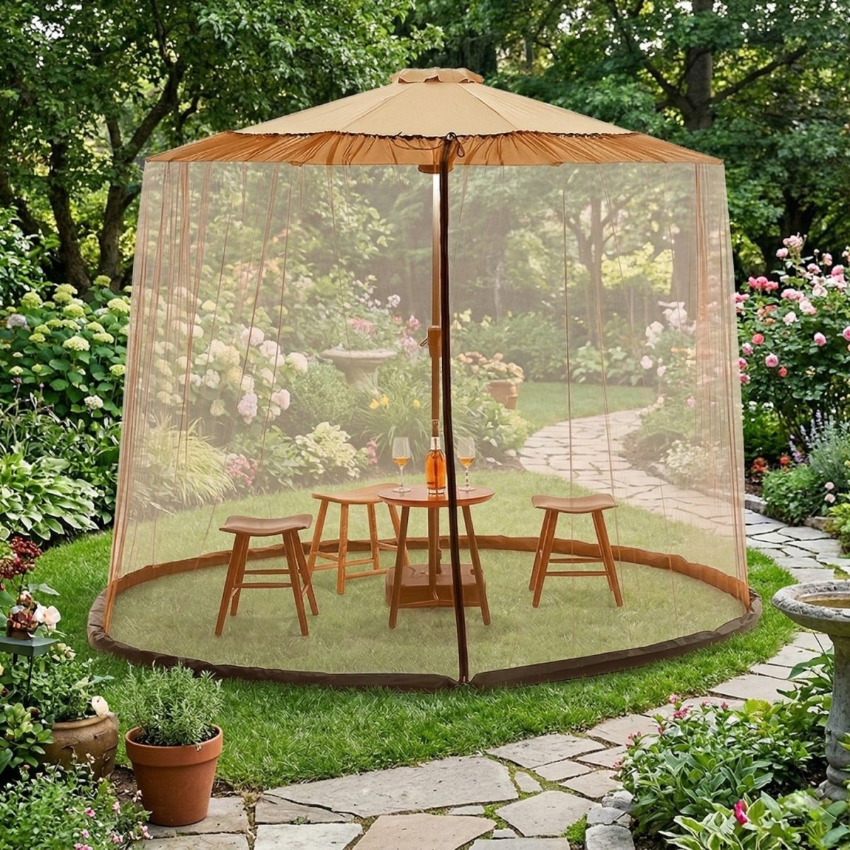 Outdoor Parasol Mosquito Net Cover - Mosquito Net - Wild Eye Vision