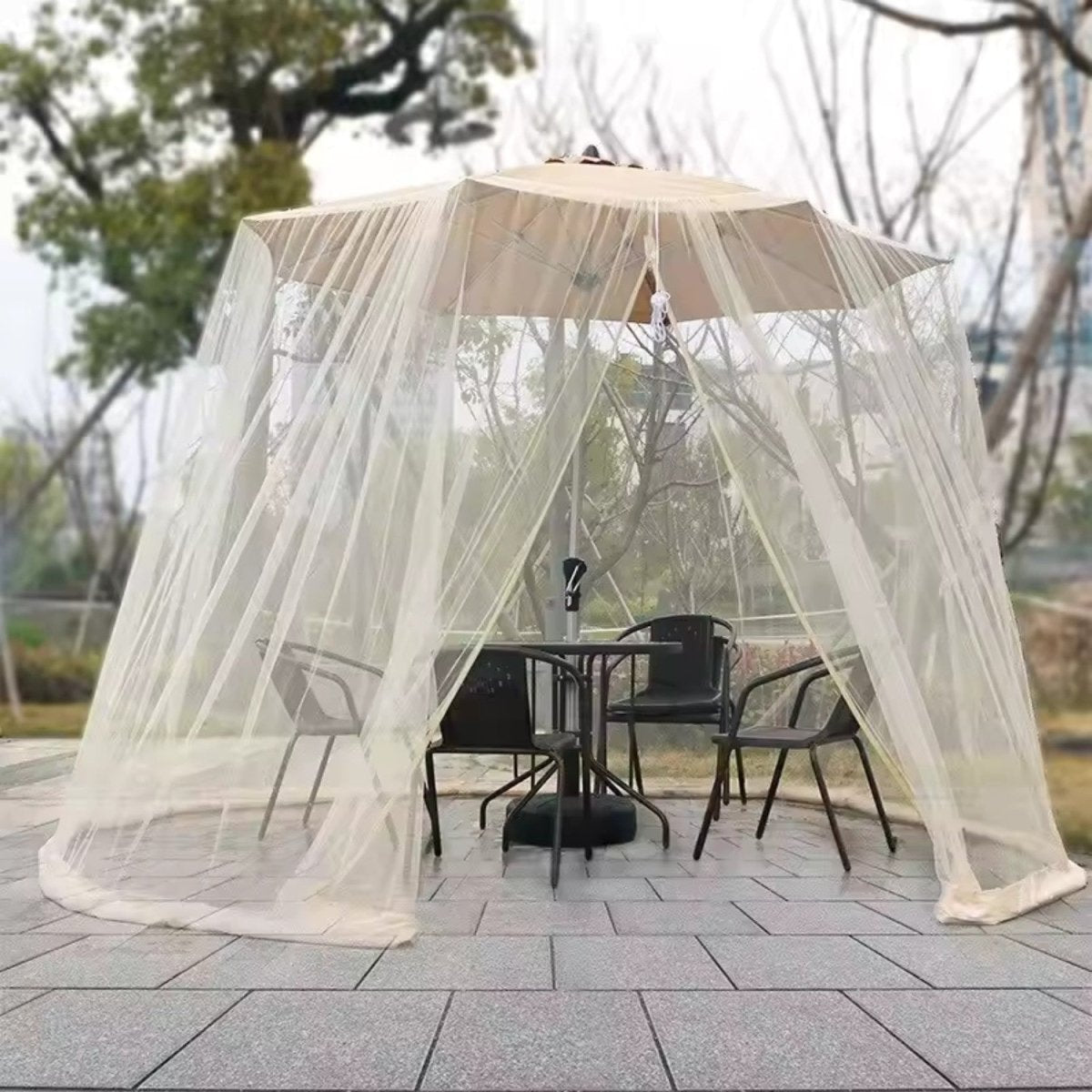 Outdoor Parasol Mosquito Net Cover - Mosquito Net - Wild Eye Vision