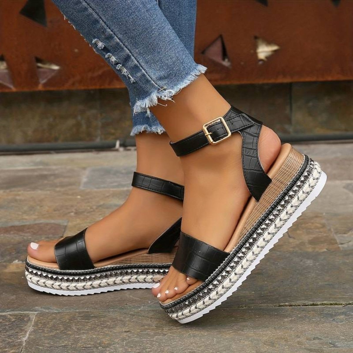 Platform Comfort Strap Sandals - Orthopedic Sandals - Wild Eye Vision