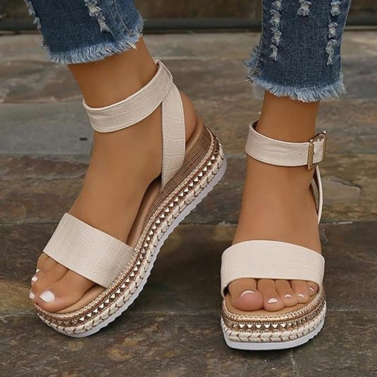 Platform Comfort Strap Sandals - Orthopedic Sandals - Wild Eye Vision