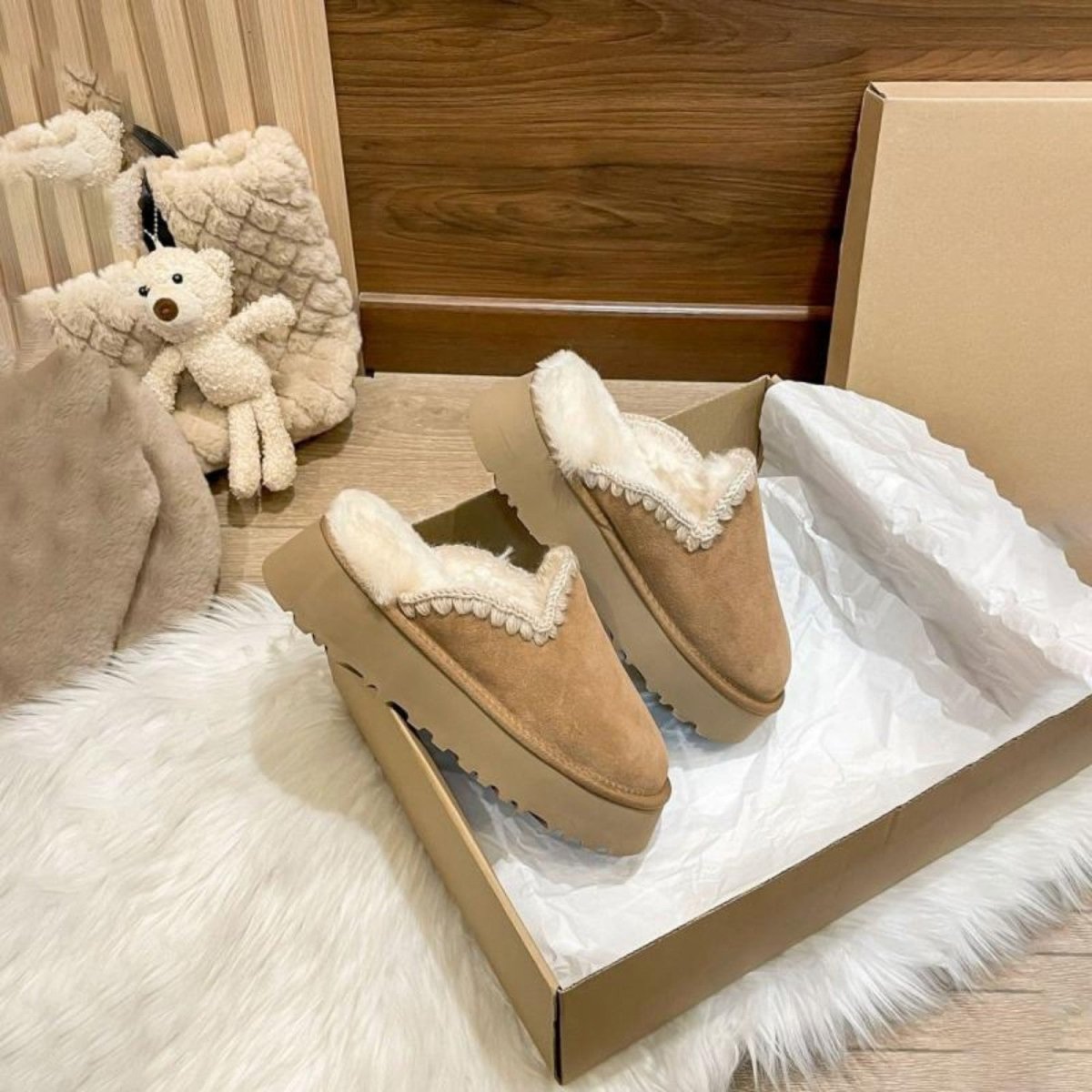Platform Plush Comfort Slippers - Orthopedic Slippers - Wild Eye Vision
