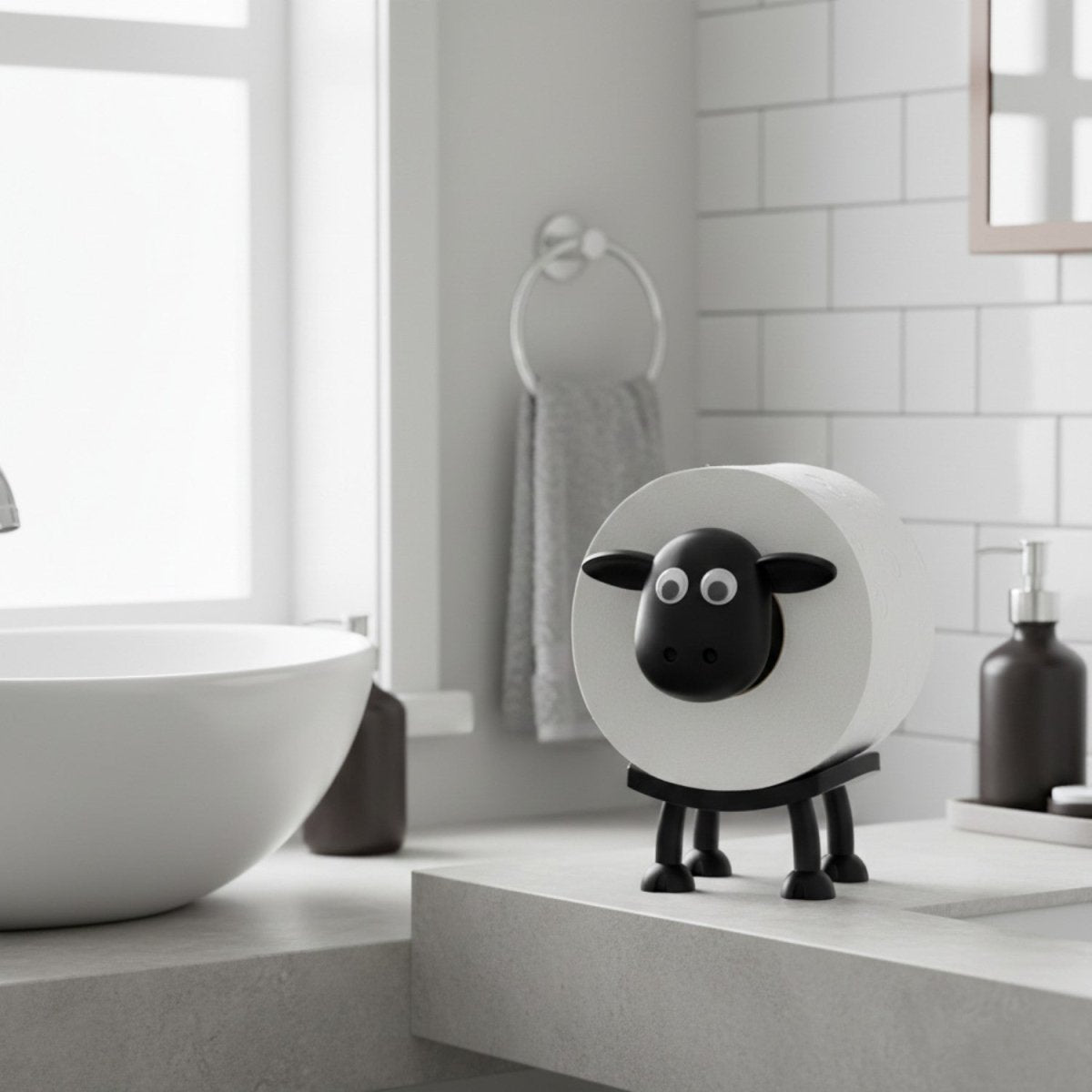 Playful Sheep Toilet Paper Holder - Toilet Paper Holder - Wild Eye Vision