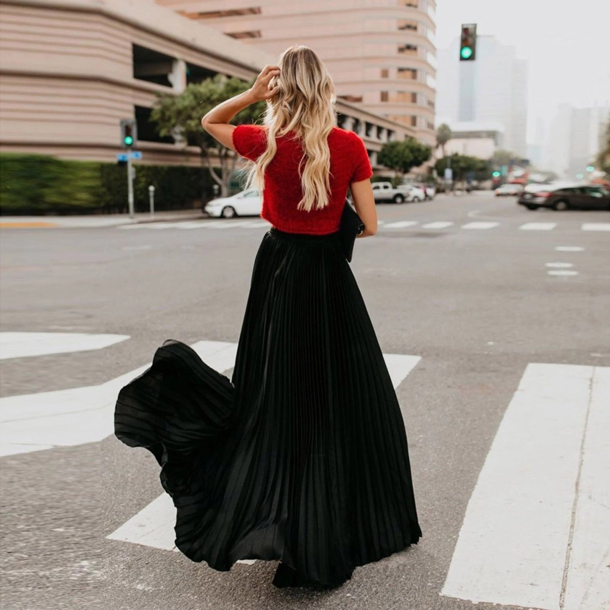 Pleated High Waist Maxi Skirt - Skirt - Wild Eye Vision