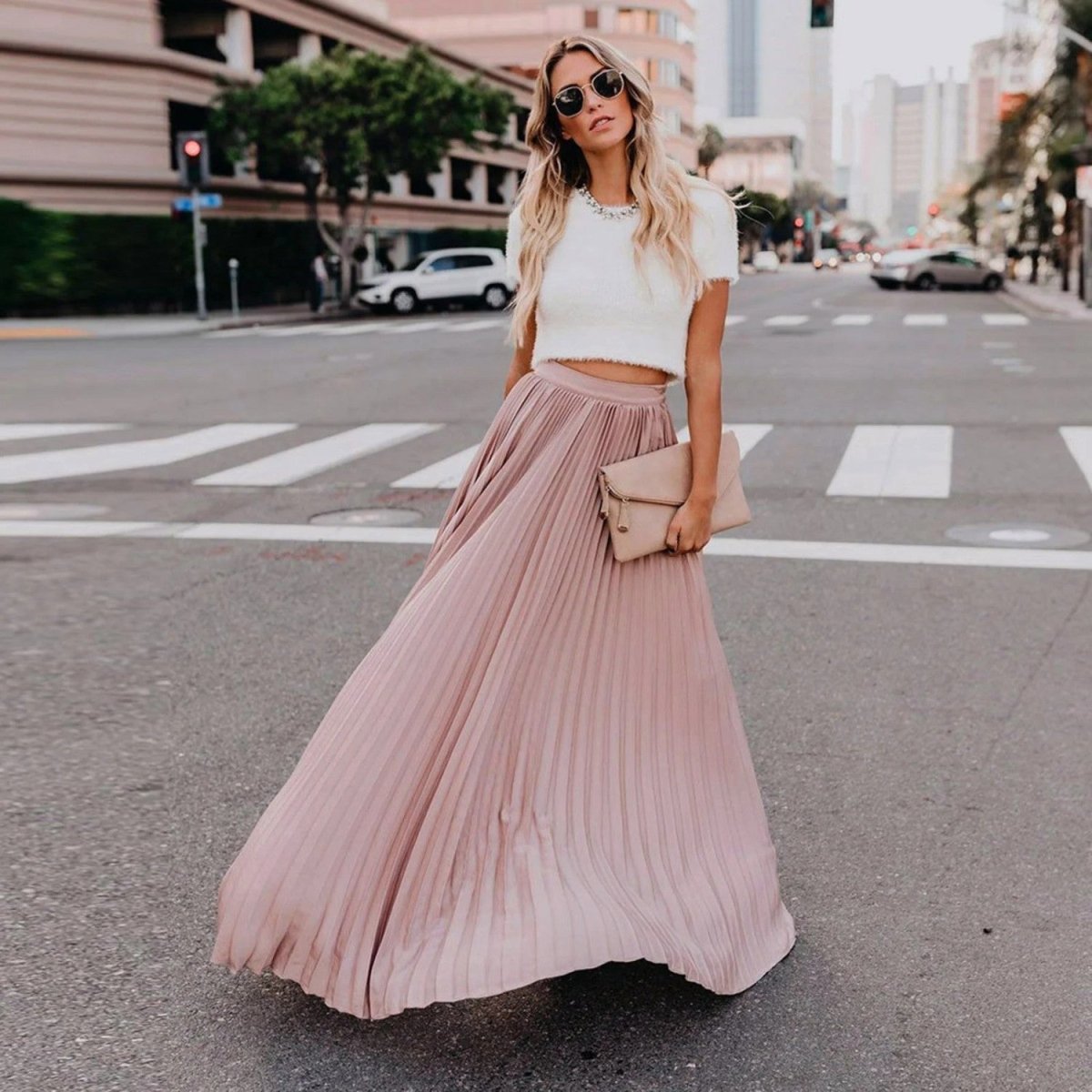 Pleated High Waist Maxi Skirt - Skirt - Wild Eye Vision