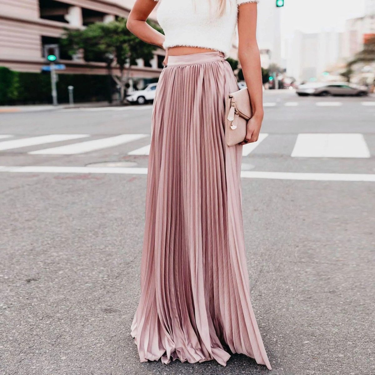 Pleated High Waist Maxi Skirt - Skirt - Wild Eye Vision
