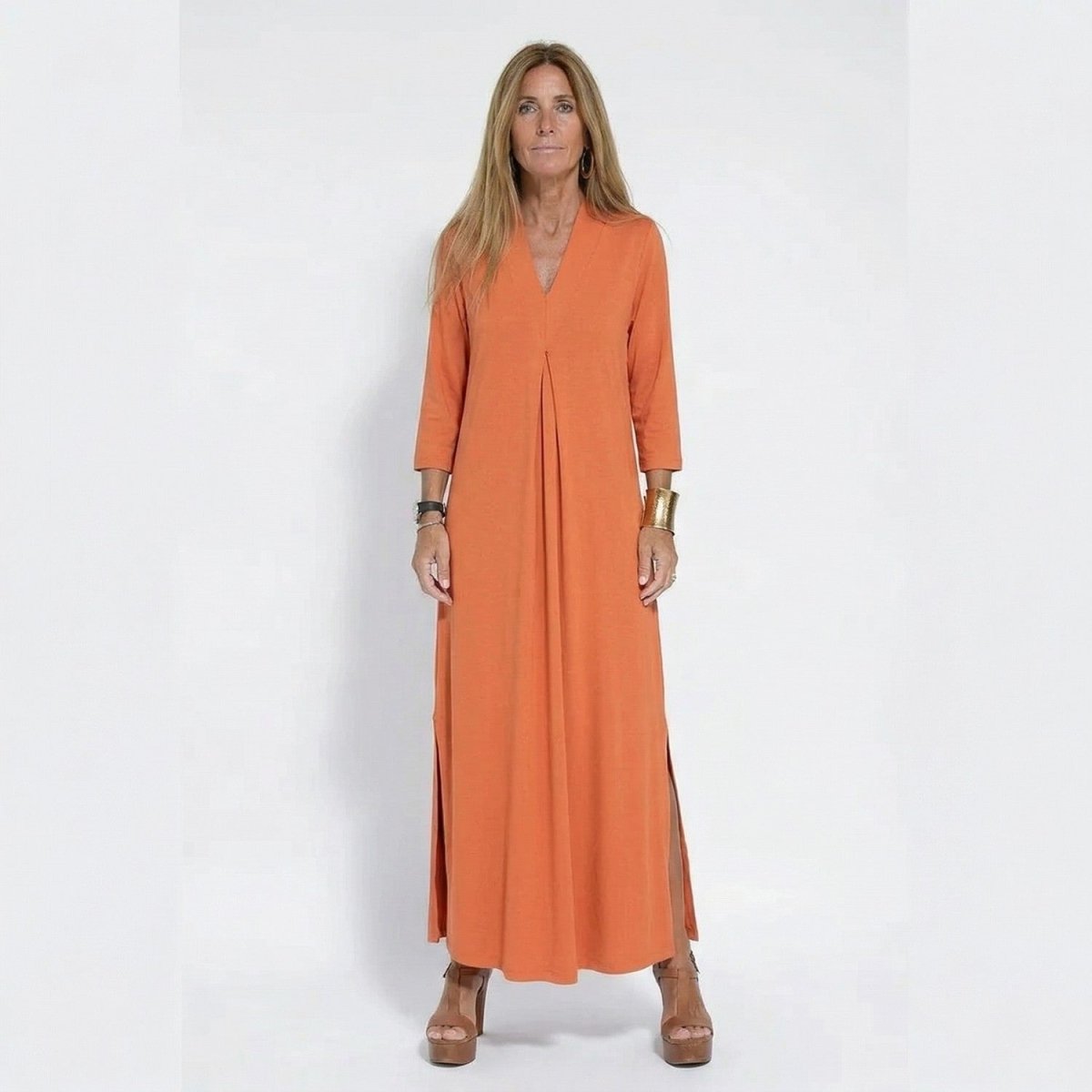 Relaxed V Neck Maxi Dress - Maxi Dress - Wild Eye Vision