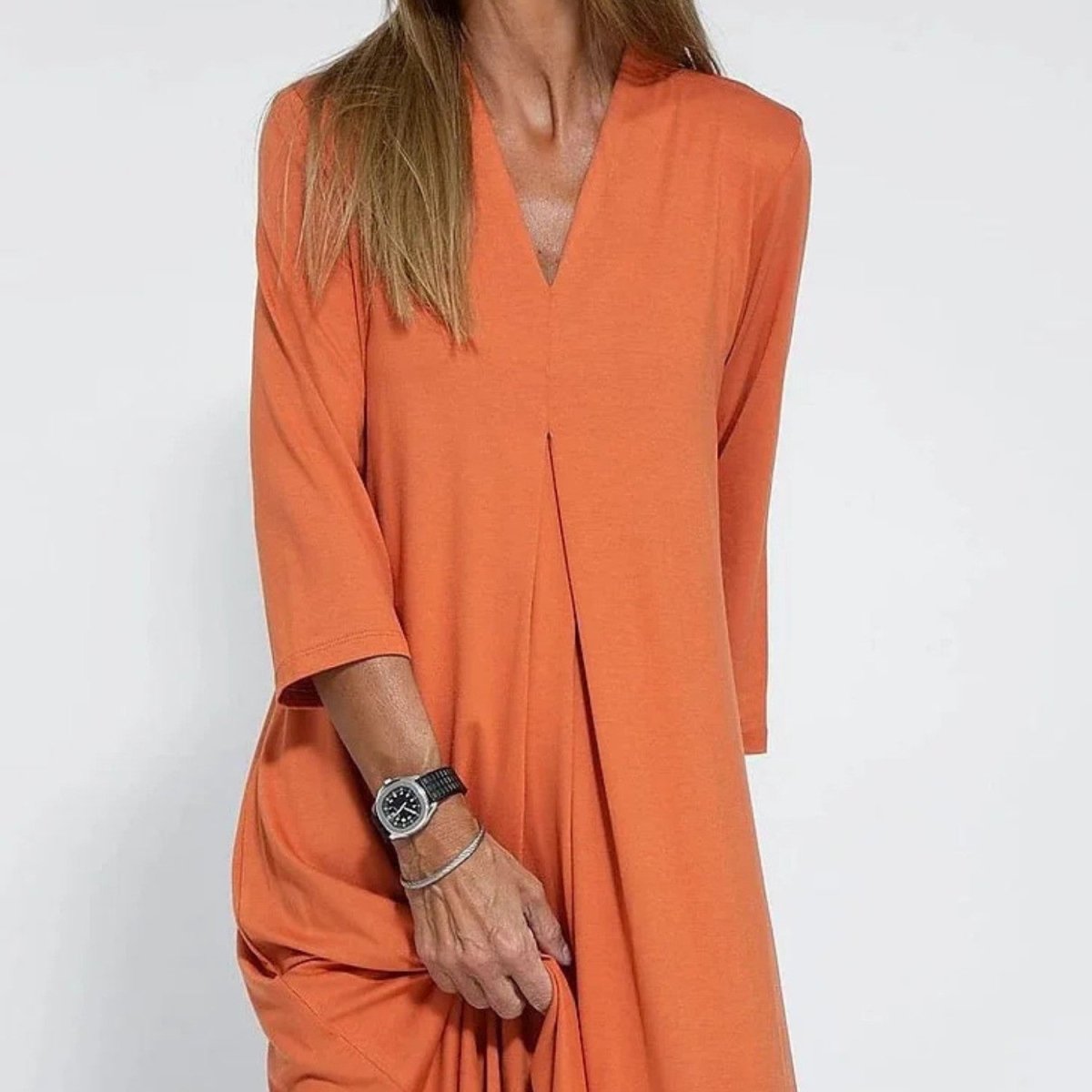 Relaxed V Neck Maxi Dress - Maxi Dress - Wild Eye Vision