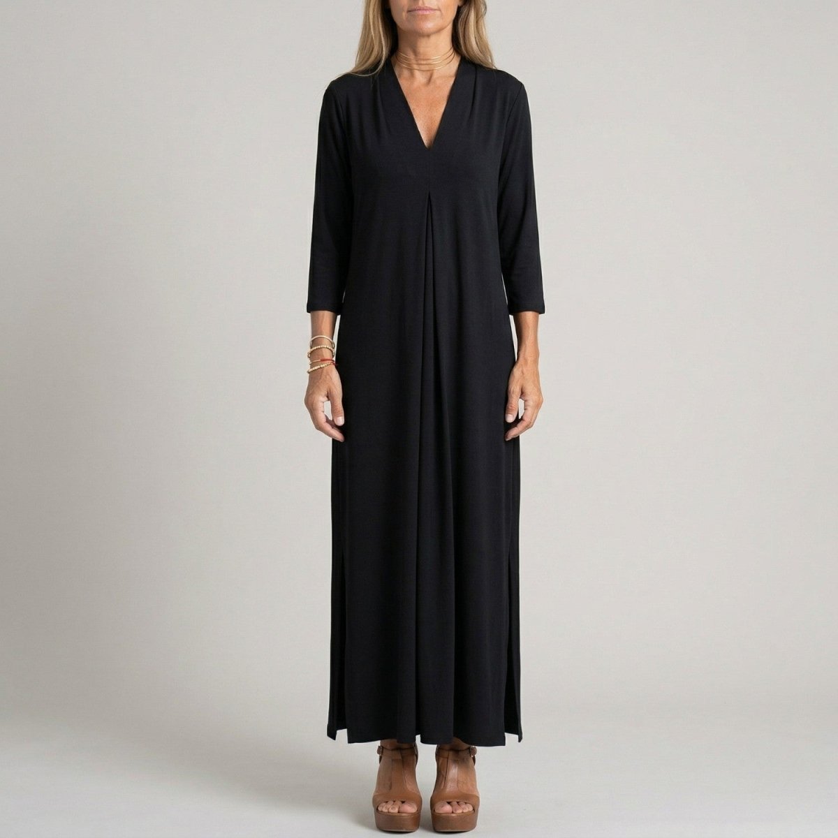 Relaxed V Neck Maxi Dress - Maxi Dress - Wild Eye Vision