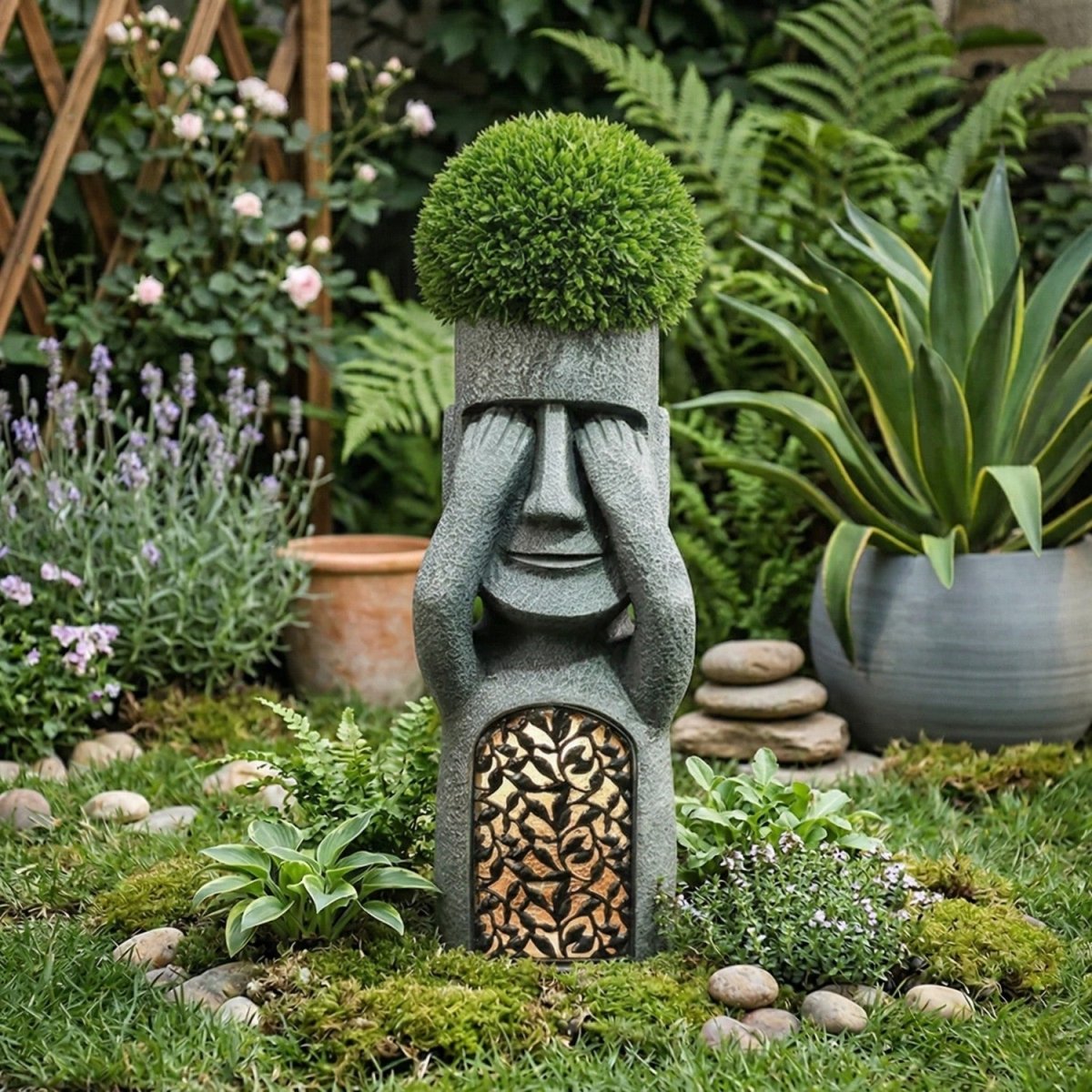 Solar Garden Statue Planter Light - Garden Statue - Wild Eye Vision
