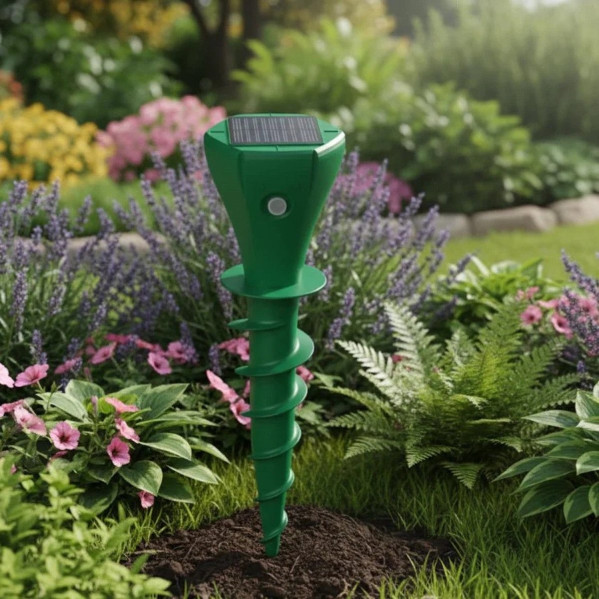 Solar Mole Repeller with Vibrations - Mole Repellent - Wild Eye Vision