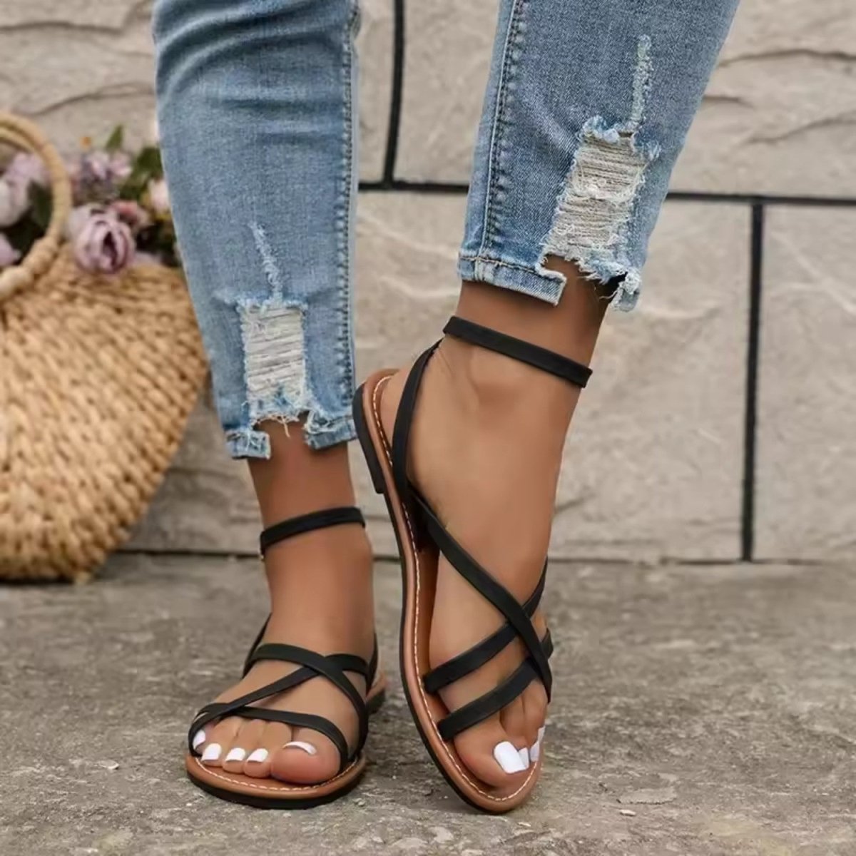 Strappy Flat Comfort Sandals - Orthopedic Sandals - Wild Eye Vision