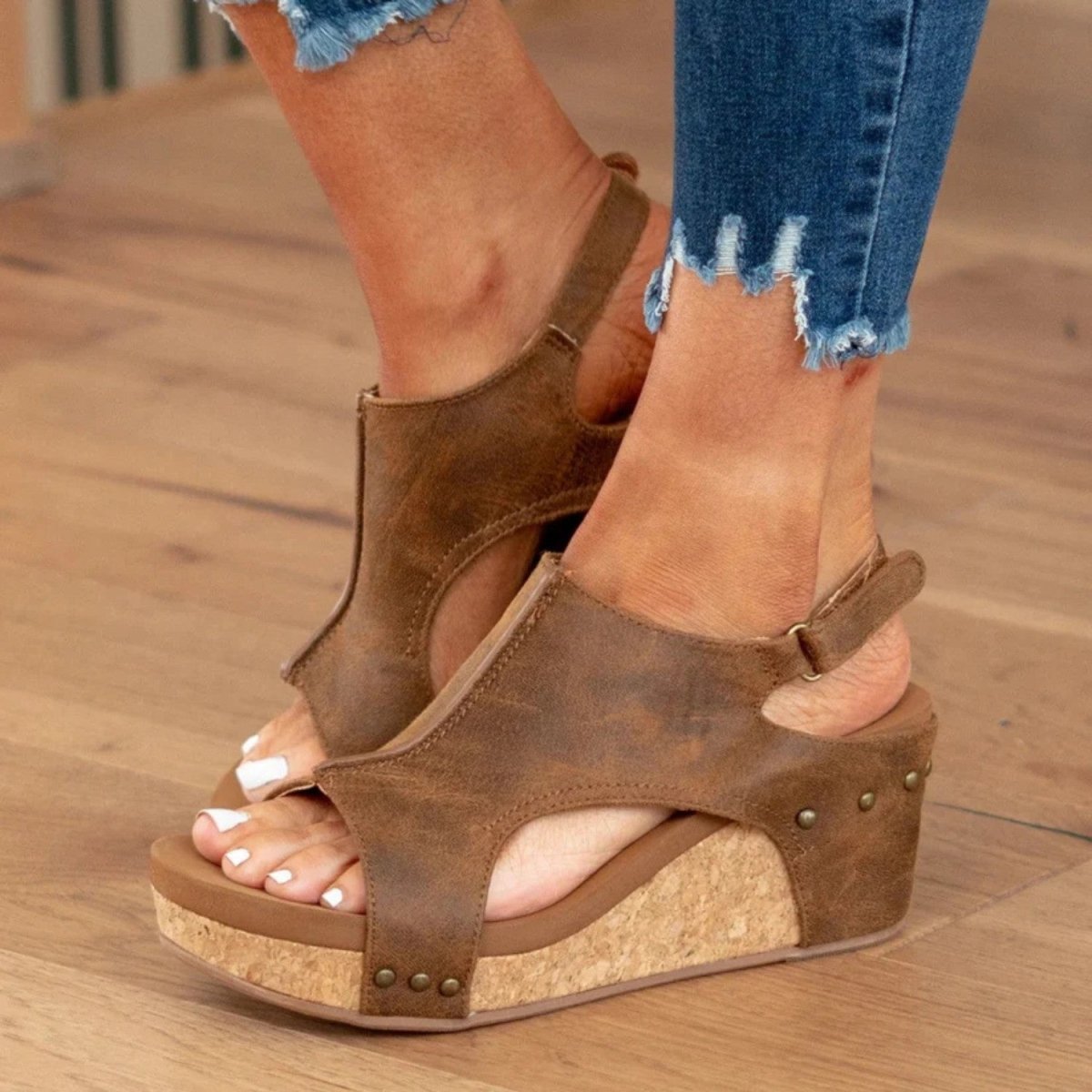 Supportive Wedge Comfort Sandals - Orthopedic Sandals - Wild Eye Vision