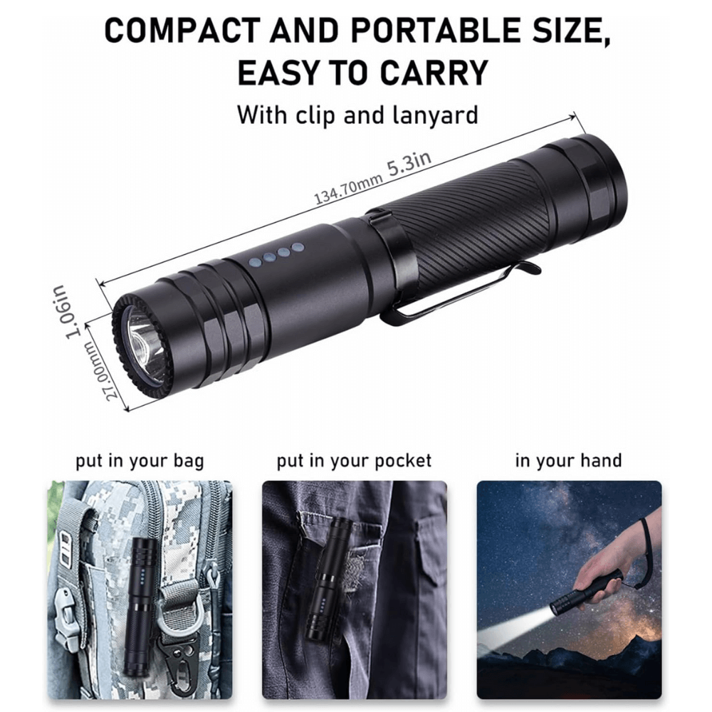 Tactical Pocket Flashlight 2000LM - Pocket Flashlight - Wild Eye Vision