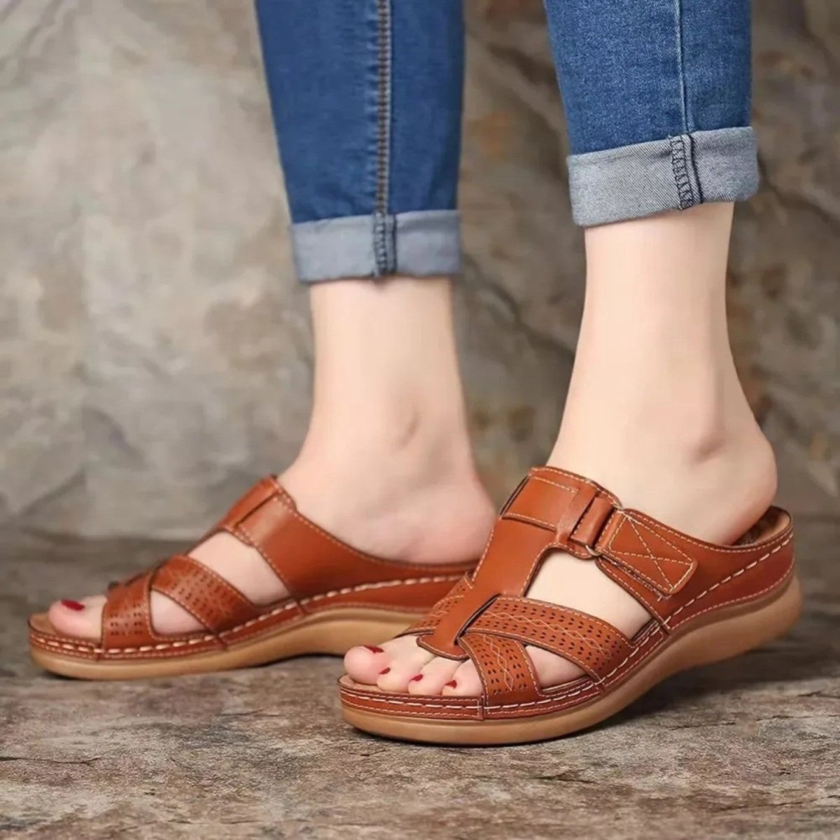 Wedge Arch Support Sandals - Orthopedic Sandals - Wild Eye Vision