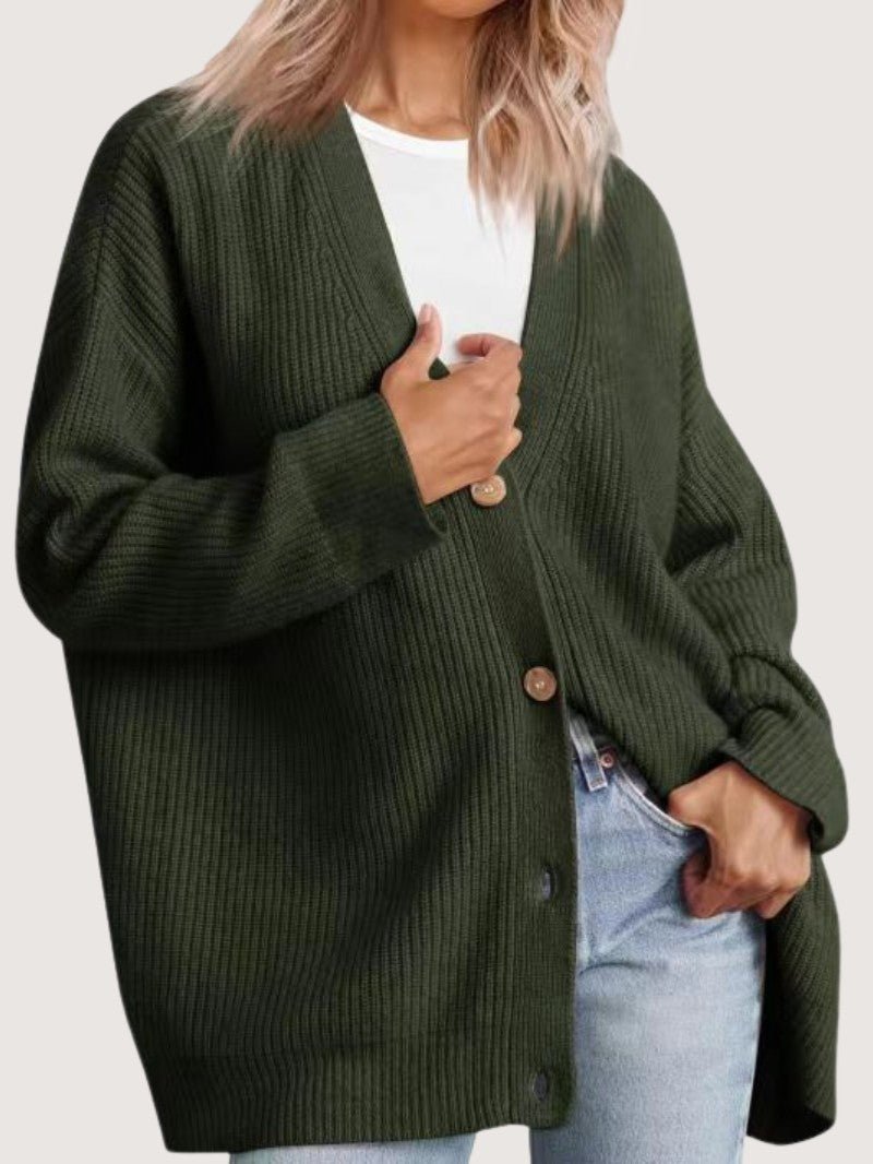 Women's Classic Button - Up Knit Cardigan - Women Knit Cardigan - Wild Eye Vision
