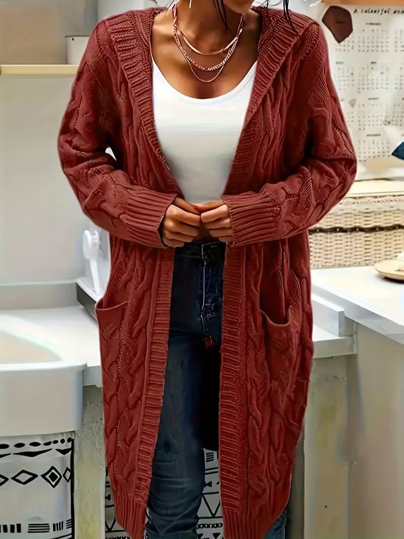 Women's Hooded Knit Cardigan - Women Knit Cardigan - Wild Eye Vision