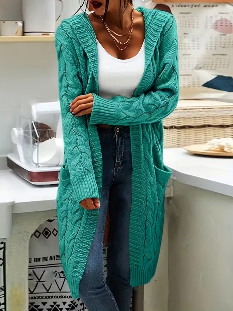 Women's Hooded Knit Cardigan - Women Knit Cardigan - Wild Eye Vision