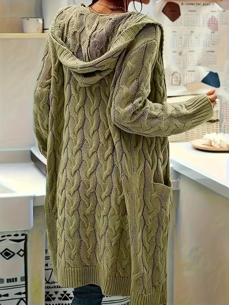 Women's Hooded Knit Cardigan - Women Knit Cardigan - Wild Eye Vision