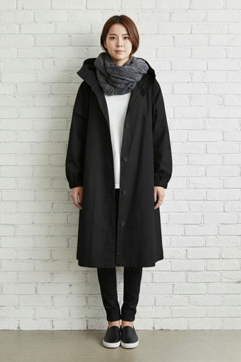 Women’s Hooded Trench Coat - Trench Coat - Wild Eye Vision