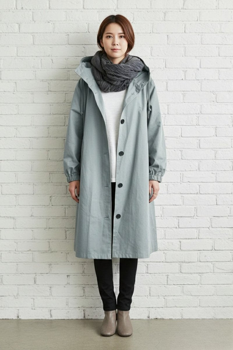 Women’s Hooded Trench Coat - Trench Coat - Wild Eye Vision
