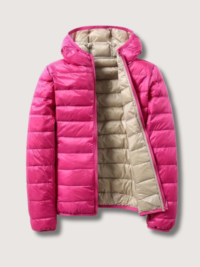 Women’s Reversible Hooded Transitional Jacket - Women's Puffer Jacket - Wild Eye Vision